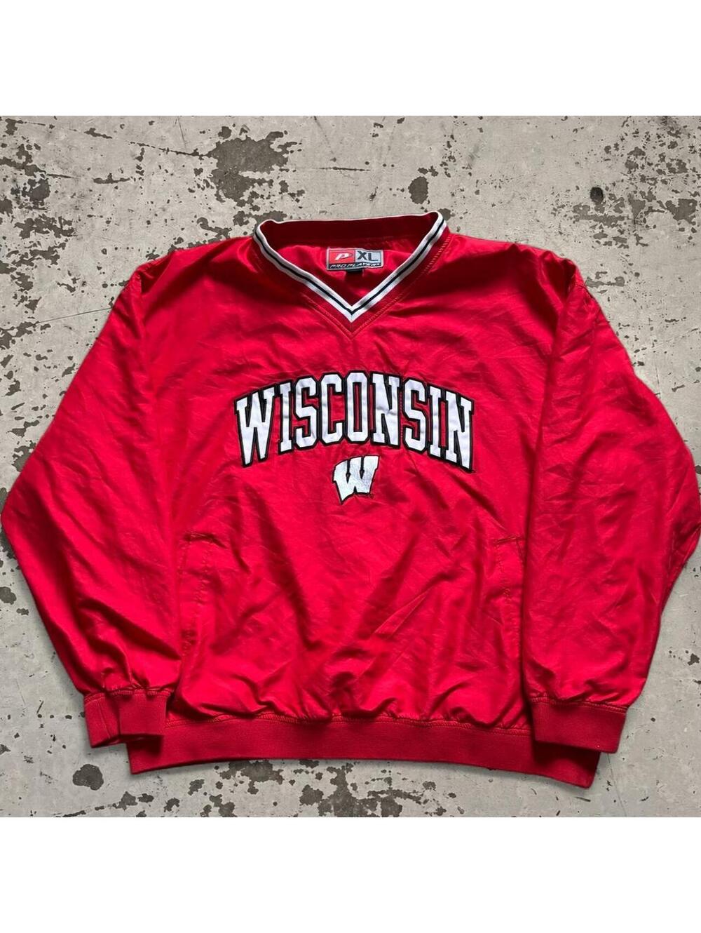 Mens Vintage 90s Pro Player Wisconsin University Sweatshirt Size XL